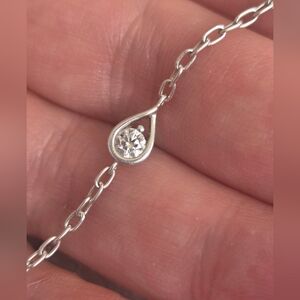 Pandora Diamond Silver Teardrop Bracelet 7.9" EUC - Genuine 💎